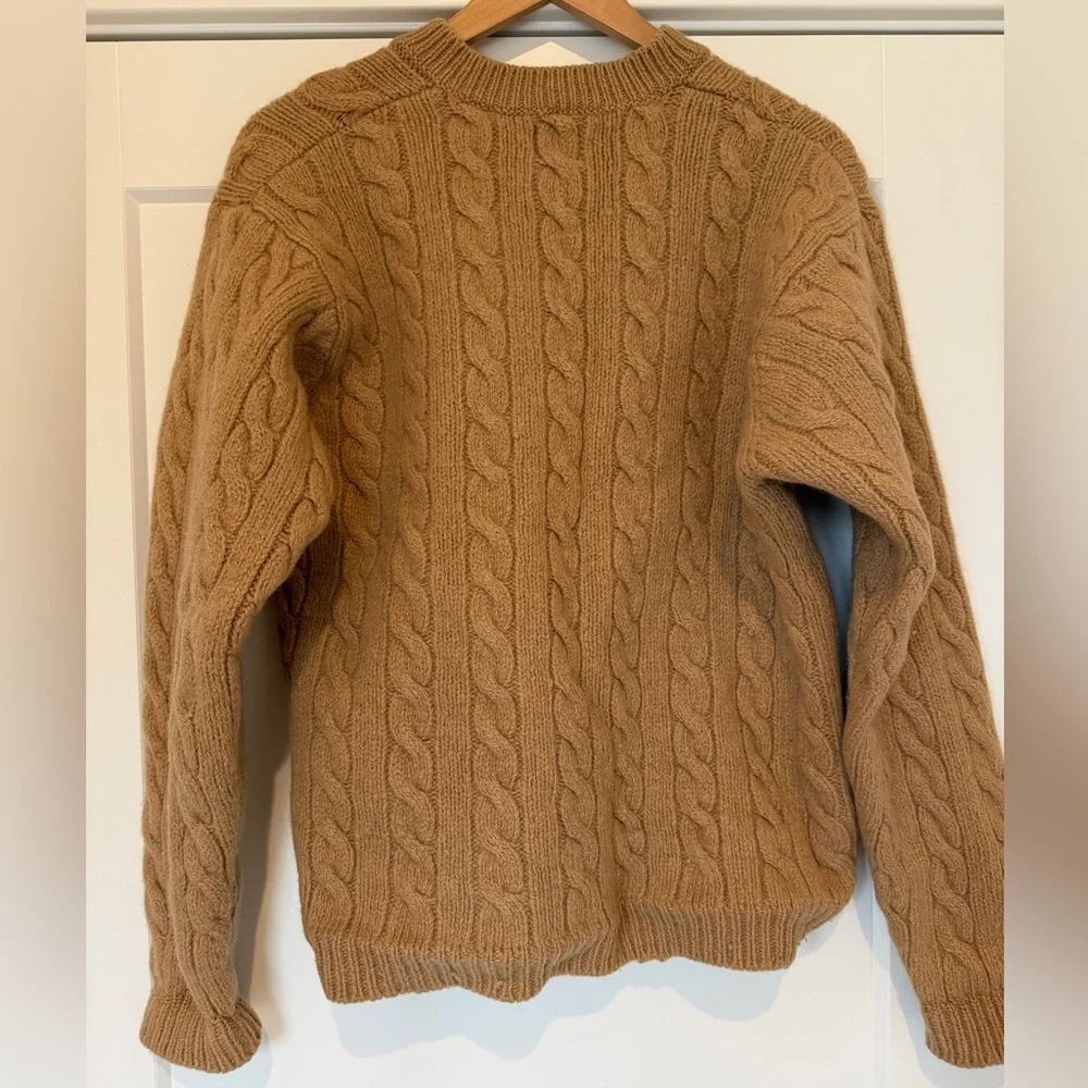 Vintage GAP V-Neck Cable Knit Sweater Wool Pullover Chunky / xlarge